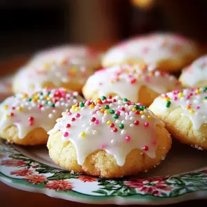Anise-flavored Italian cookies arranged on a plate, ideal for holiday celebrations.