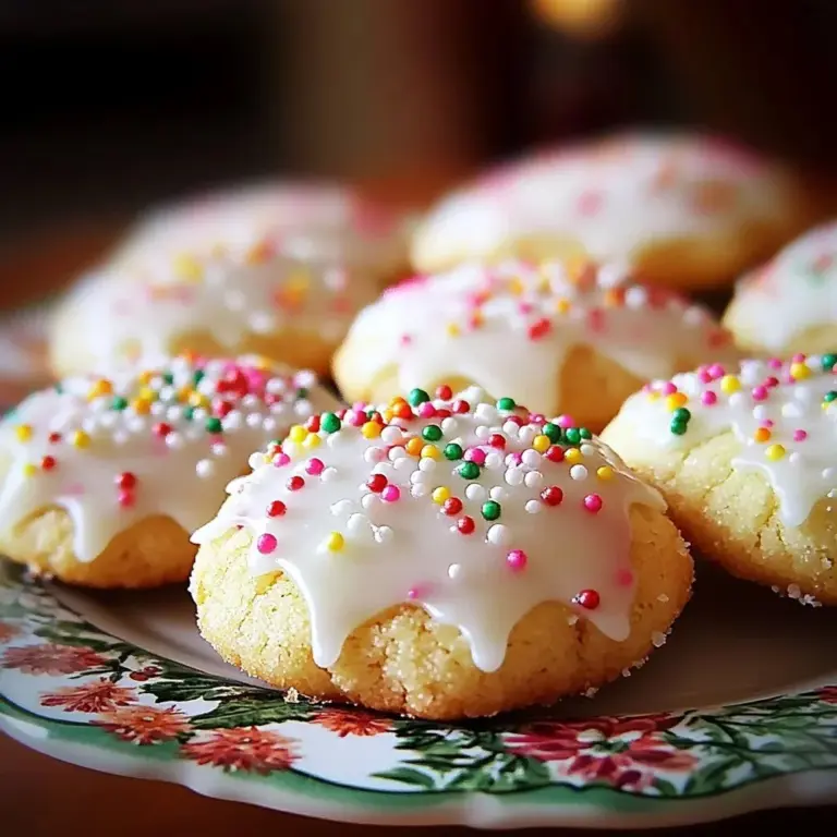 Anise-flavored Italian cookies arranged on a plate, ideal for holiday celebrations.