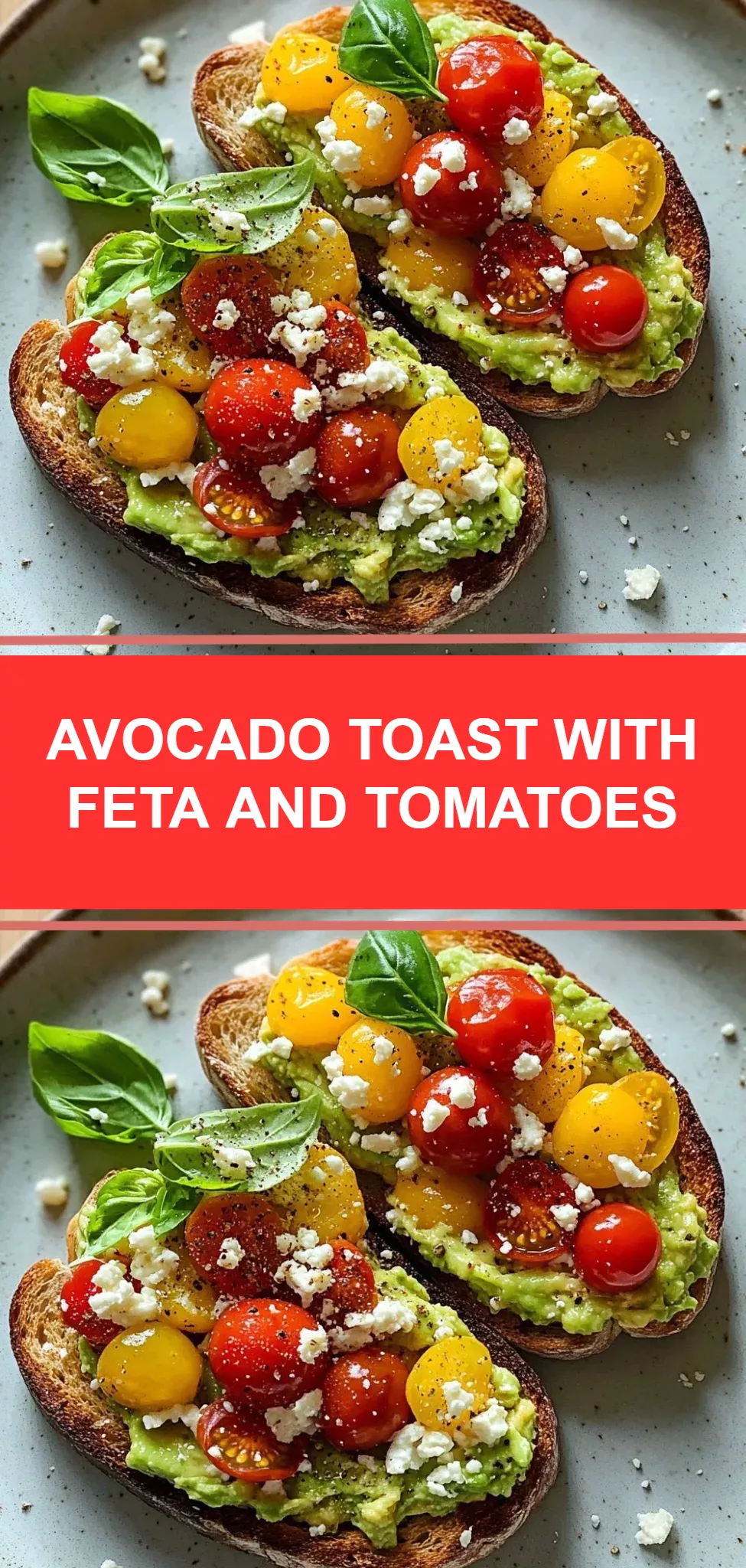 Avocado Toast with Feta and Tomatoes