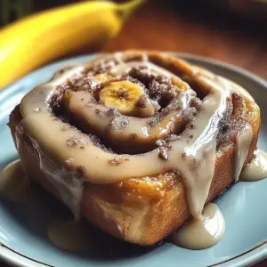 Freshly baked Banana Cinnamon Swirl Rolls with a rich swirl of cinnamon.