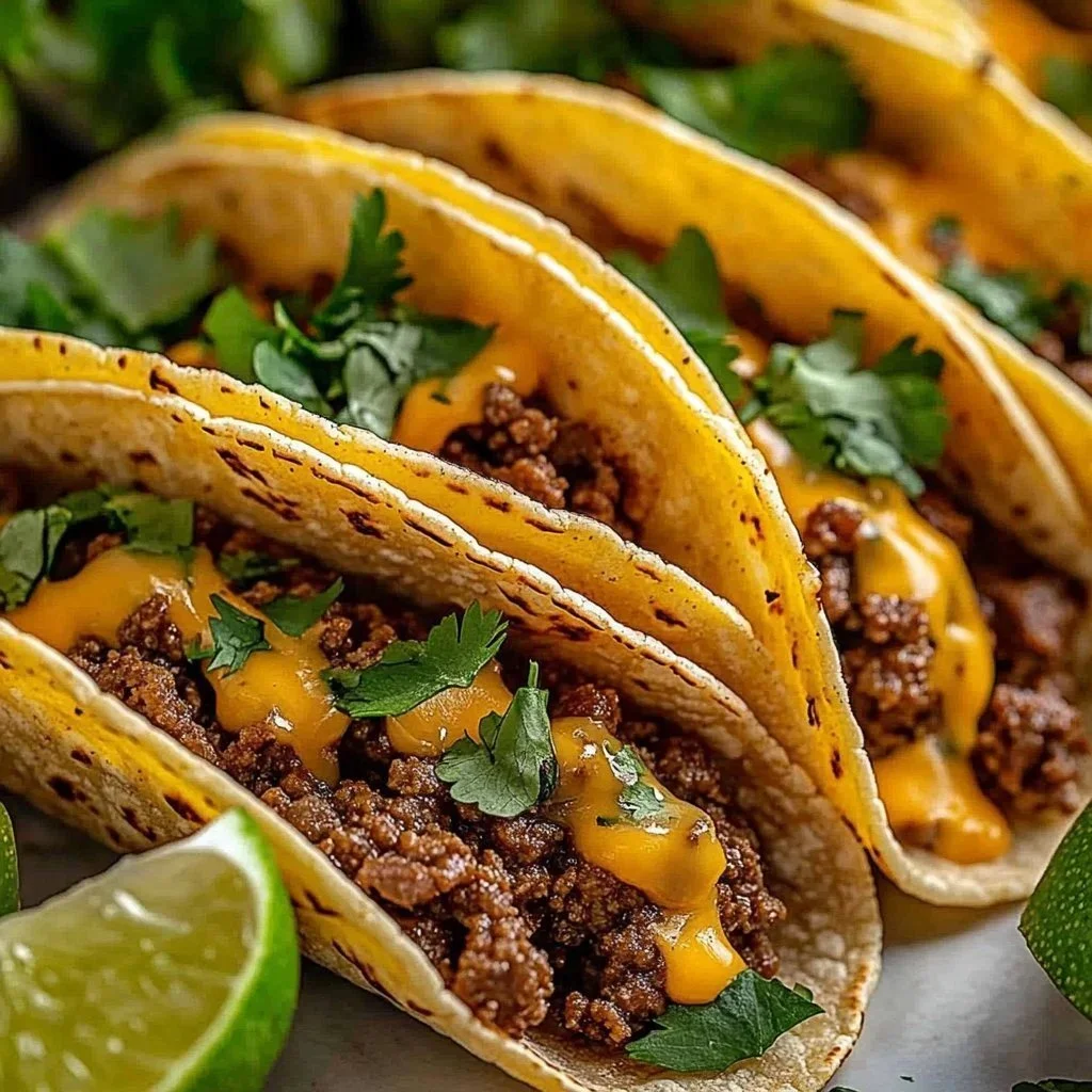BBQ honey garlic beef tacos served in warm tortillas with fresh toppings.