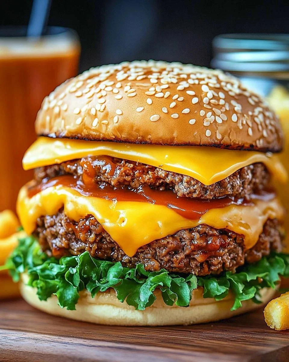 Big Mac Sloppy Joes Remix with ingredients and finished dish