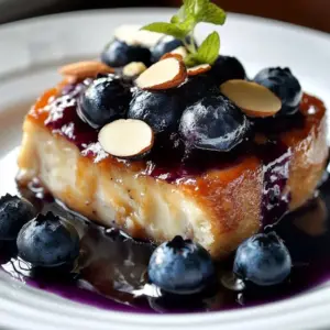 Blueberry cottage cheese breakfast casserole served fresh from the oven