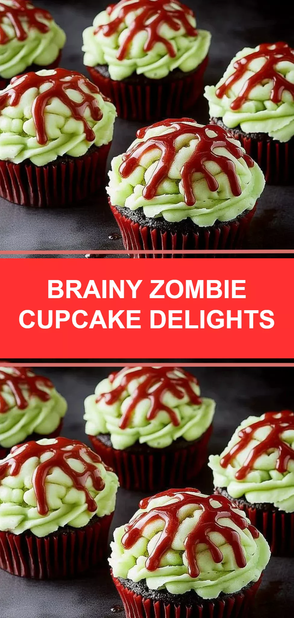 Brainy Zombie Cupcake Delights