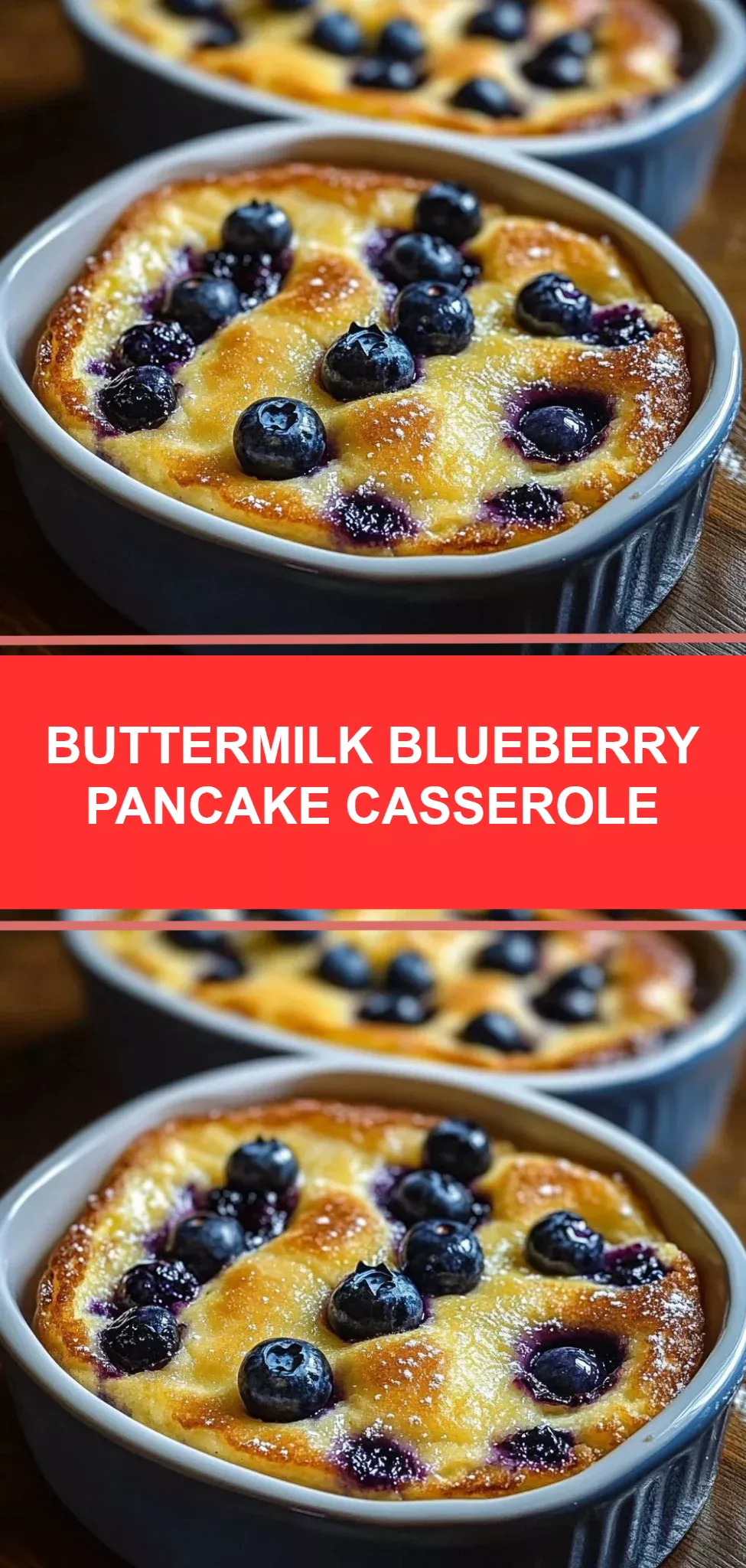 Buttermilk Blueberry Pancake Casserole