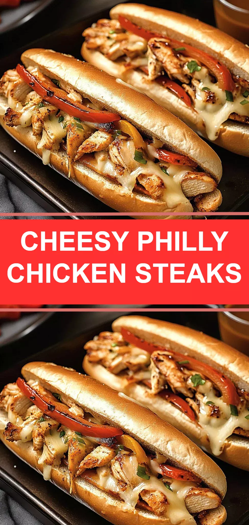 Cheesy Philly Chicken Steaks