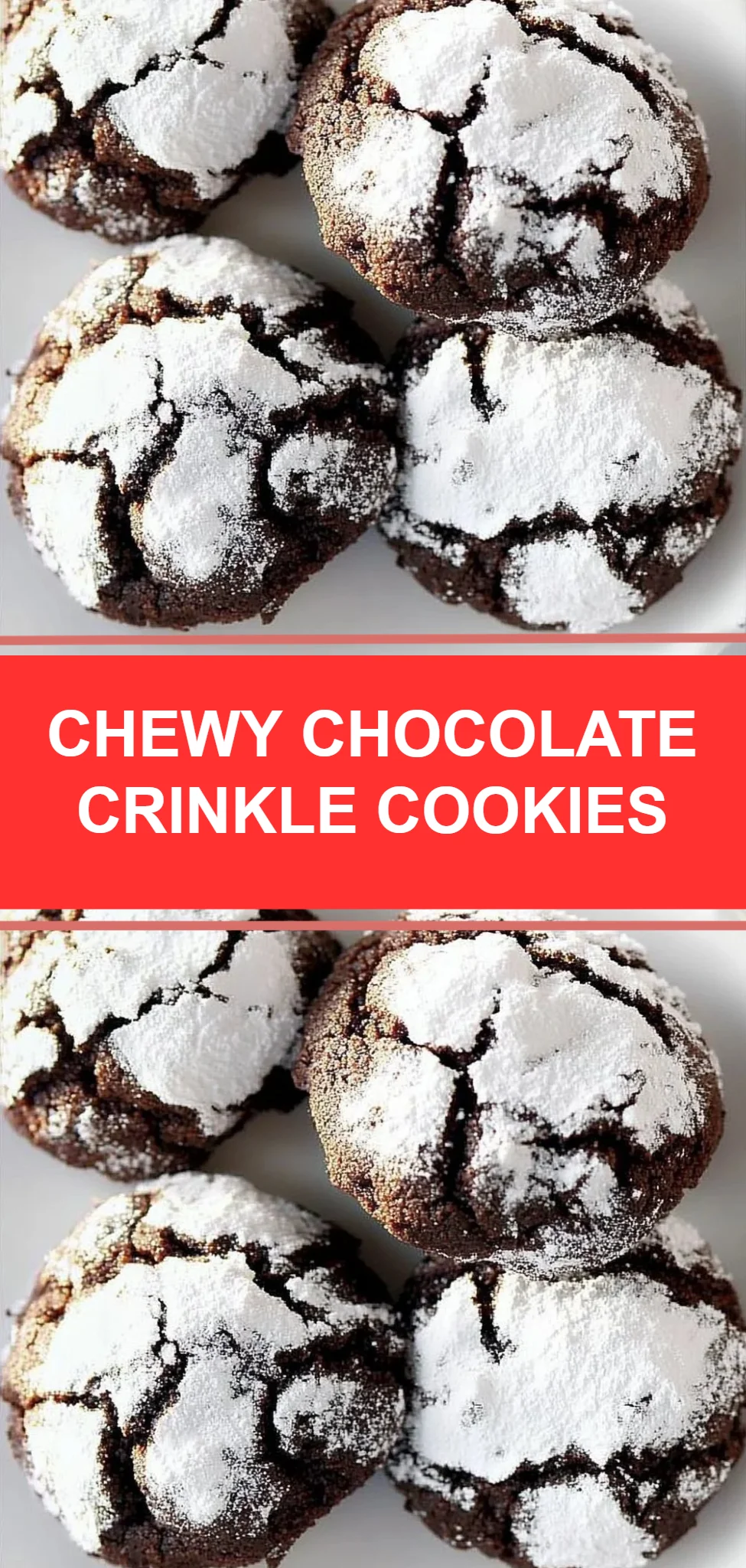 Chewy Chocolate Crinkle Cookies