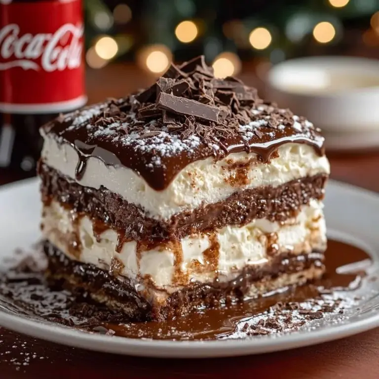 Delicious Coca-Cola Layered Fudge Cake with rich chocolate layers