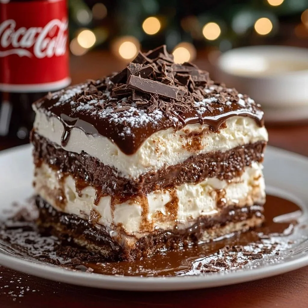 Delicious Coca-Cola Layered Fudge Cake with rich chocolate layers