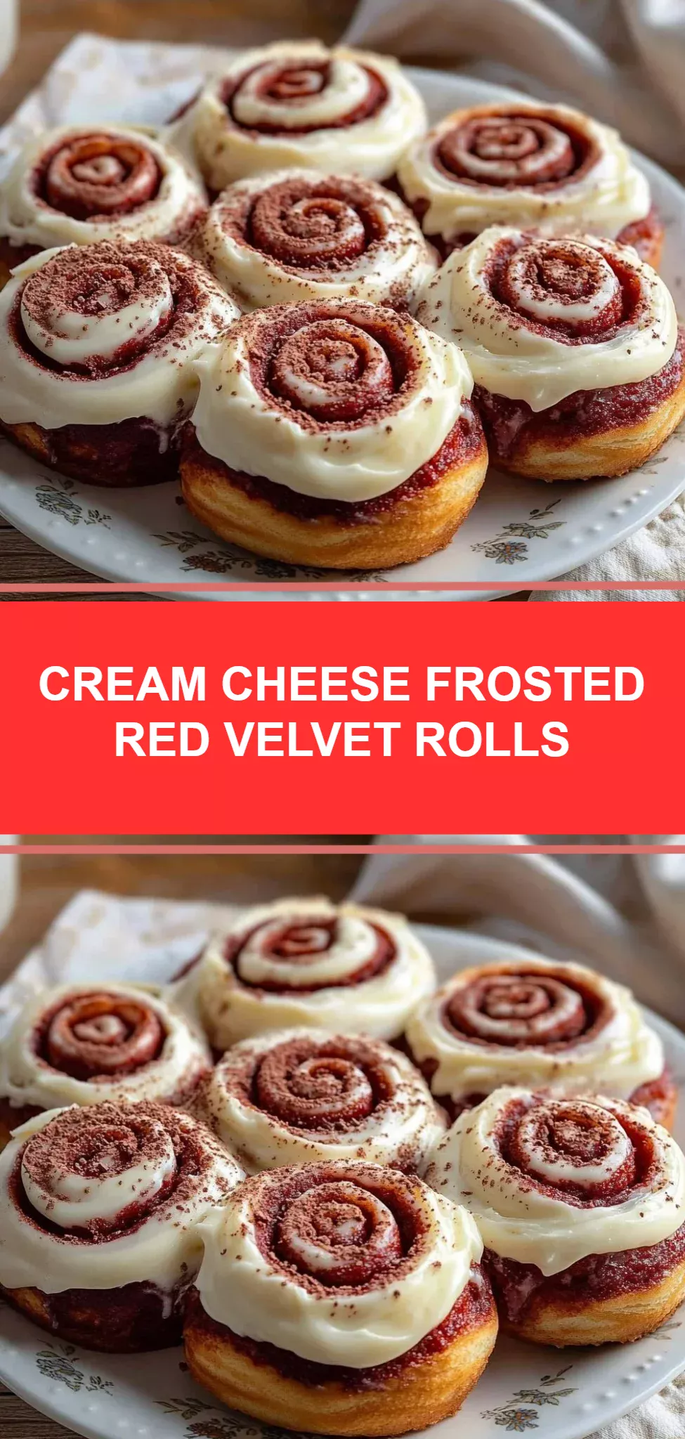 Cream Cheese Frosted Red Velvet Rolls