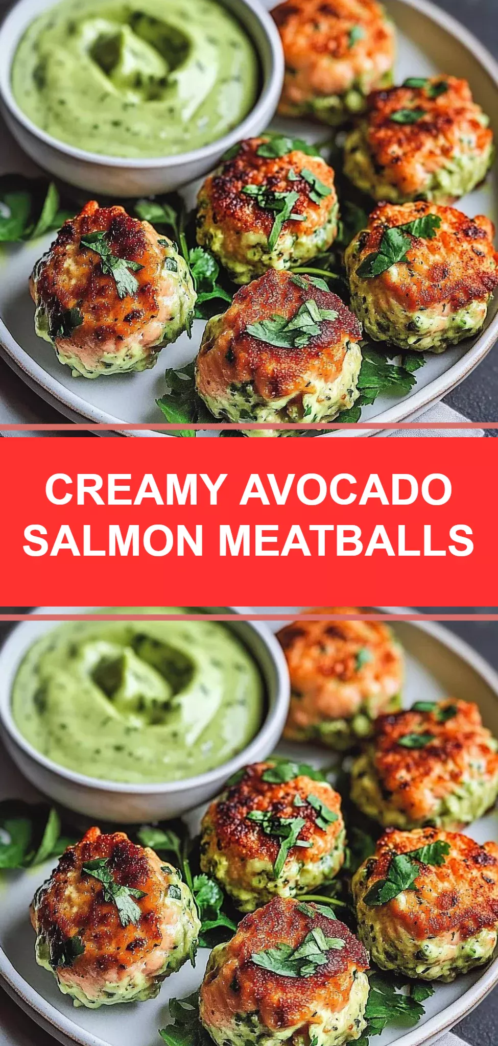 Creamy Avocado Salmon Meatballs