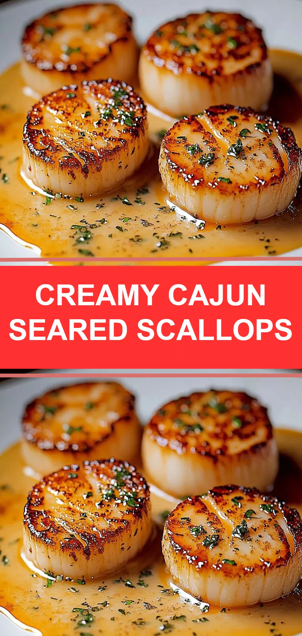 Creamy Cajun Seared Scallops