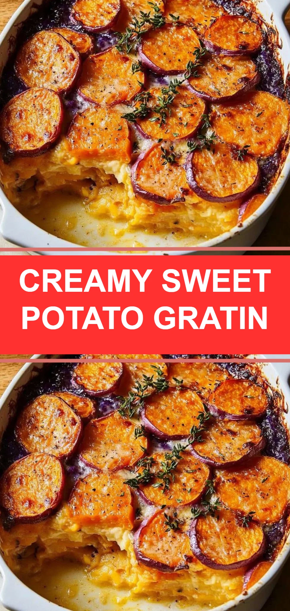 Creamy Sweet Potato Gratin