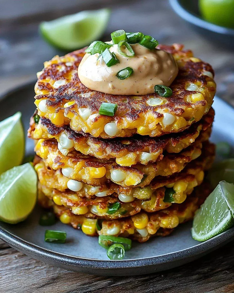 Crispy Mexican corn fritters served with a dipping sauce