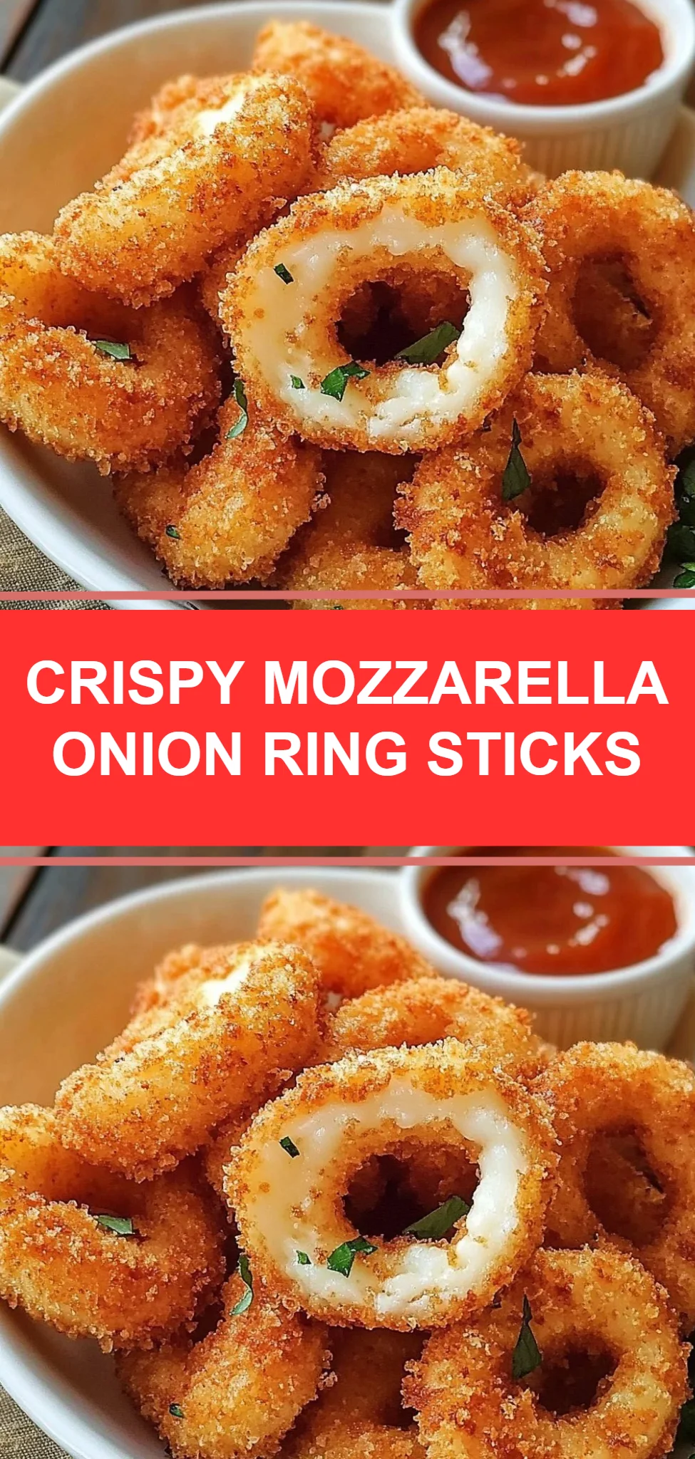 Crispy Mozzarella Onion Ring Sticks