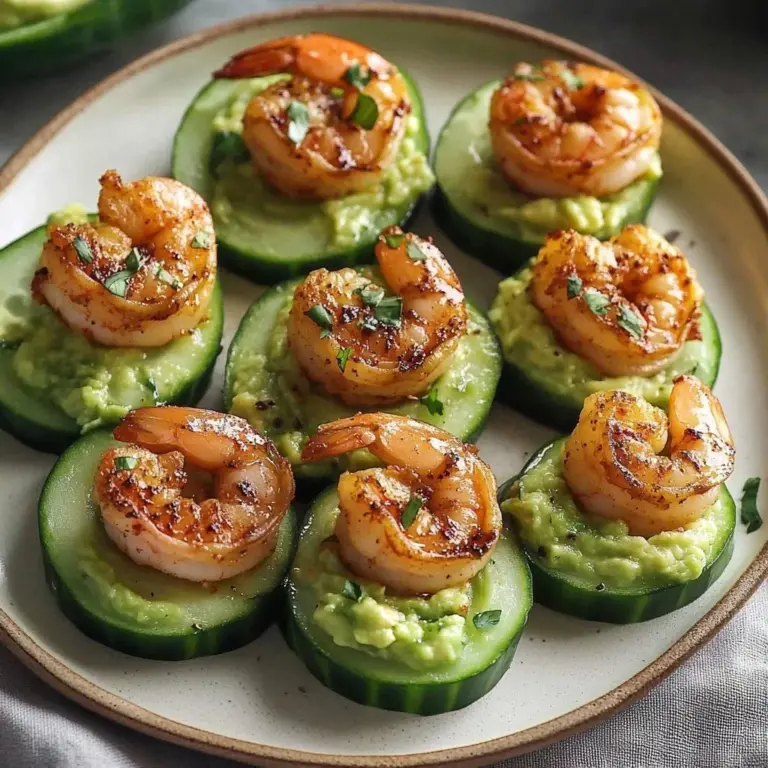 Cucumber wrapped shrimp bites appetizer on a plate