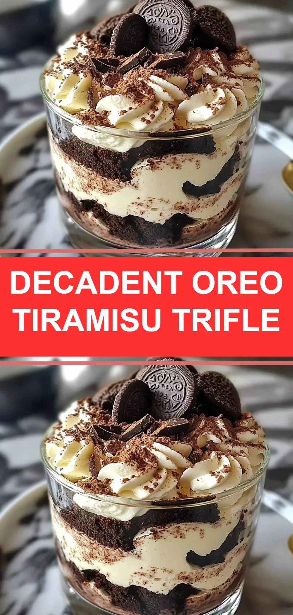 Decadent Oreo Tiramisu Trifle