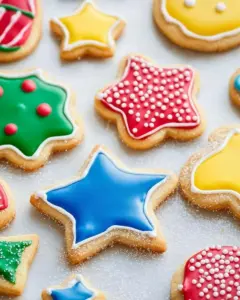 Delicate vegan sugar cookies displayed on a rustic wooden table