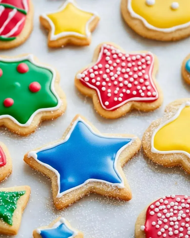 Delicate vegan sugar cookies displayed on a rustic wooden table