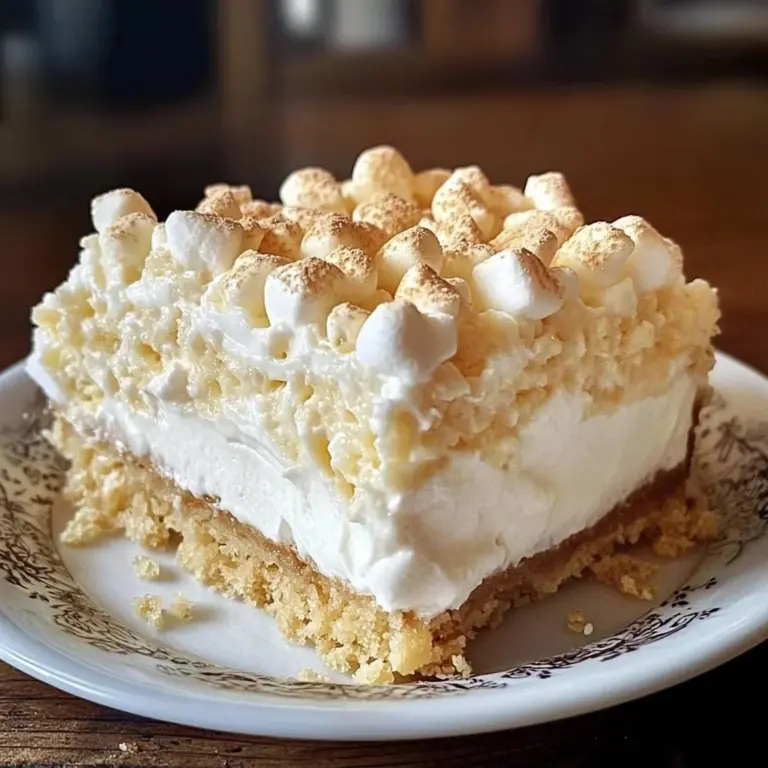 Delicious dreamy Rice Krispie cheesecake with a crunchy topping