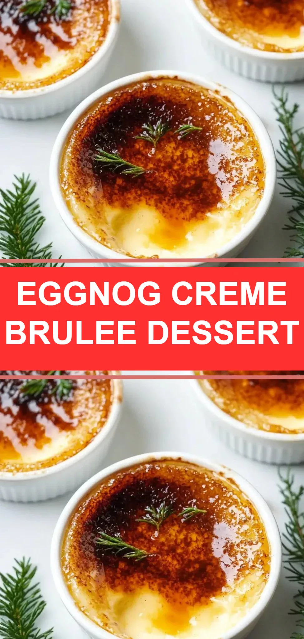 Eggnog Creme Brulee Dessert