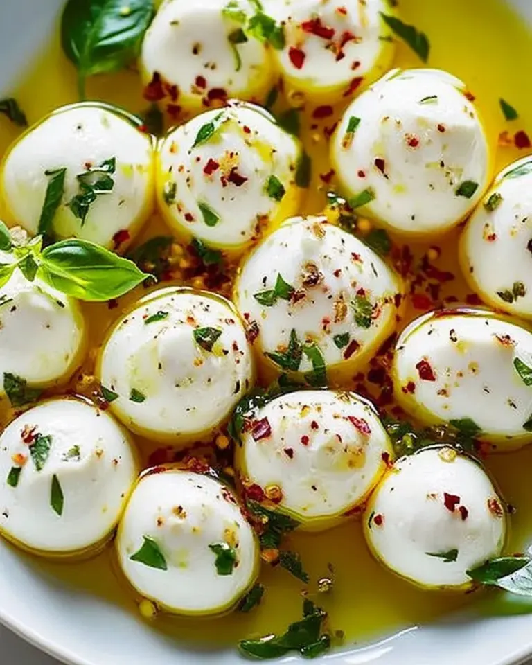 Delicious, festive mozzarella bites served as a holiday appetizer