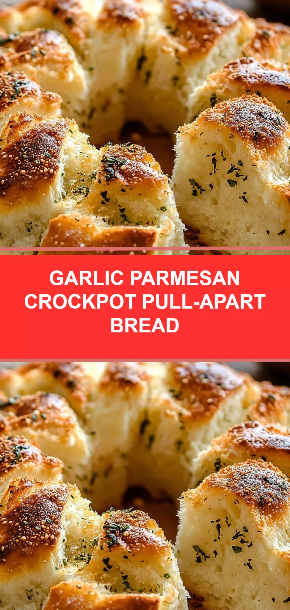 Garlic Parmesan Crockpot Pull-Apart Bread