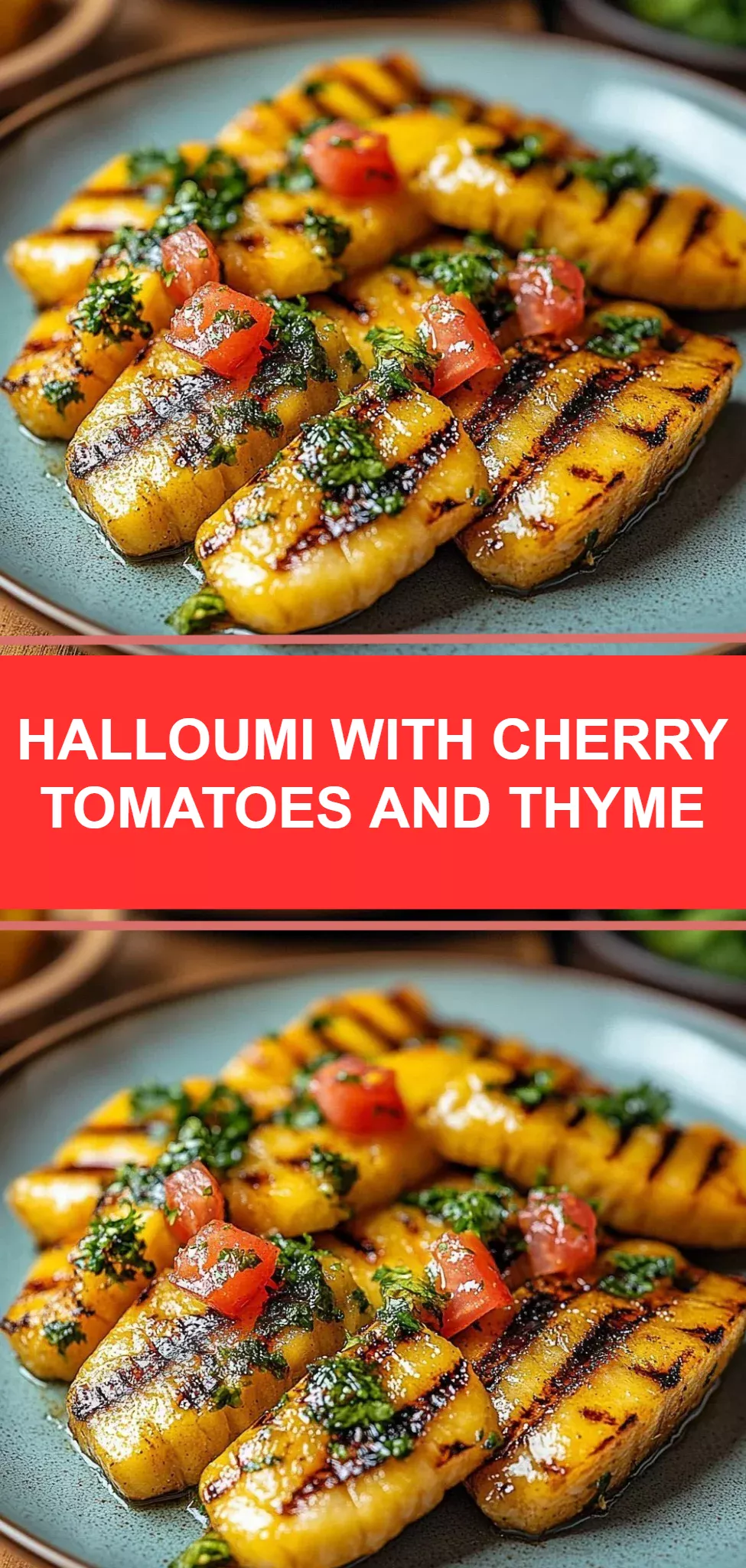 Halloumi with Cherry Tomatoes and Thyme