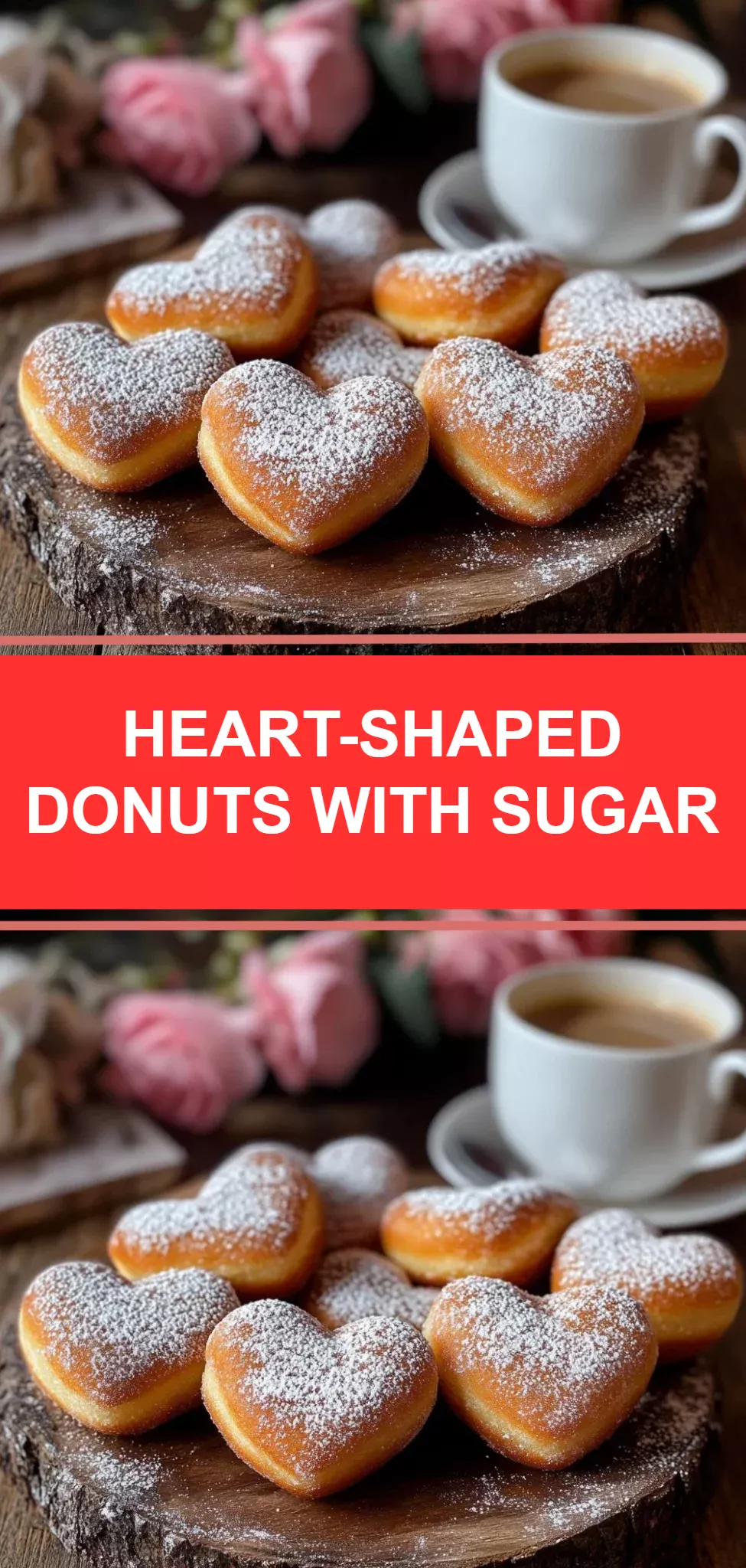 Heart-Shaped Donuts with Sugar