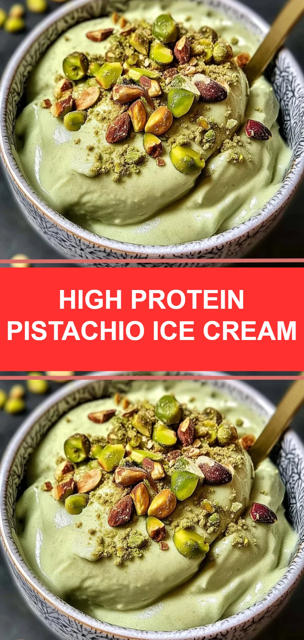 High Protein Pistachio Ice Cream