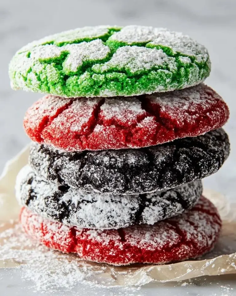 Kwanzaa Crinkle Cookies arranged on a festive plate