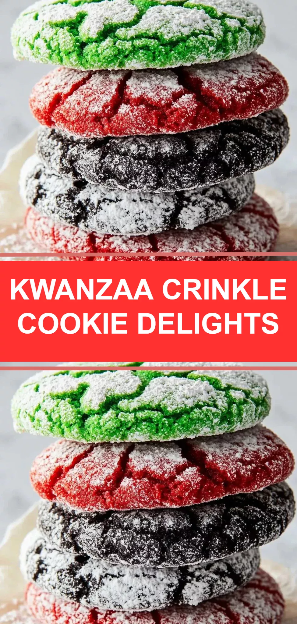 Kwanzaa Crinkle Cookie Delights