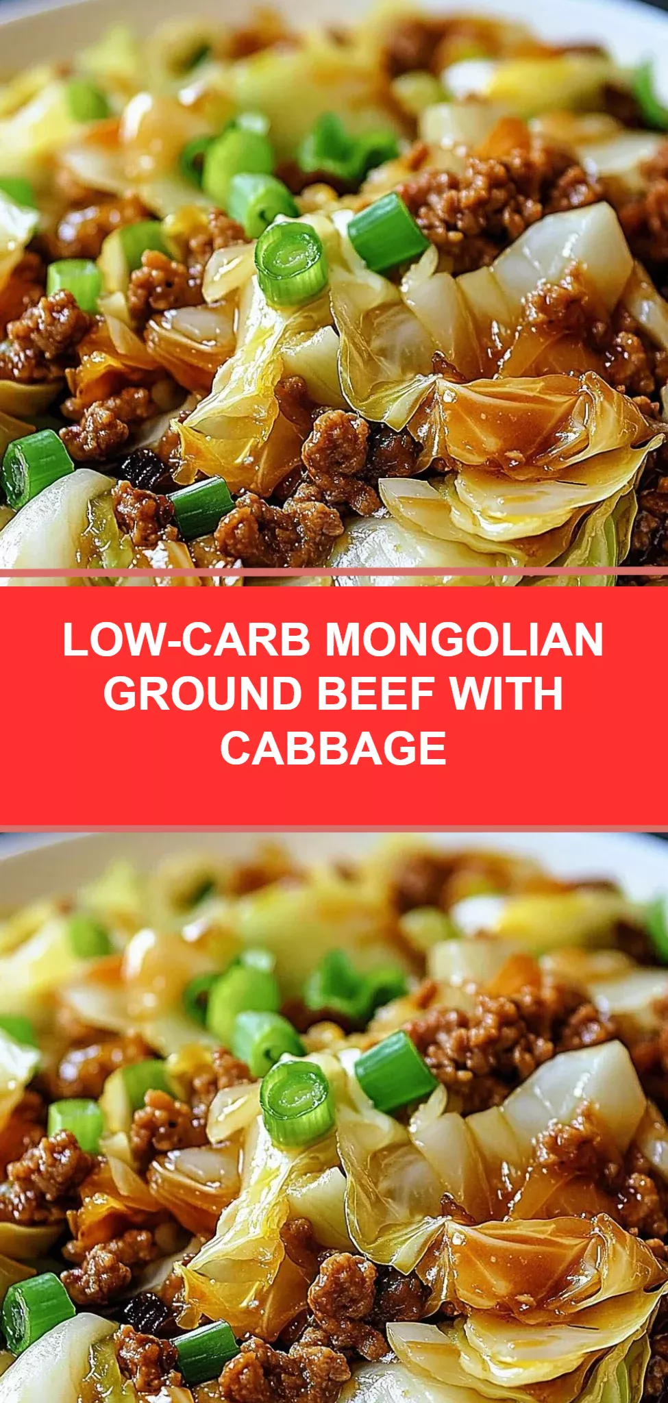 Low-Carb Mongolian Ground Beef with Cabbage