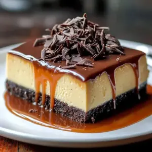 Luxurious chocolate caramel indulgence dessert with rich flavors.