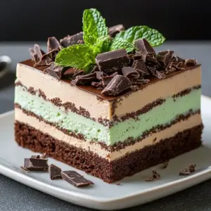 Delicious Mint Chocolate Dream Bars topped with chocolate and mint frosting