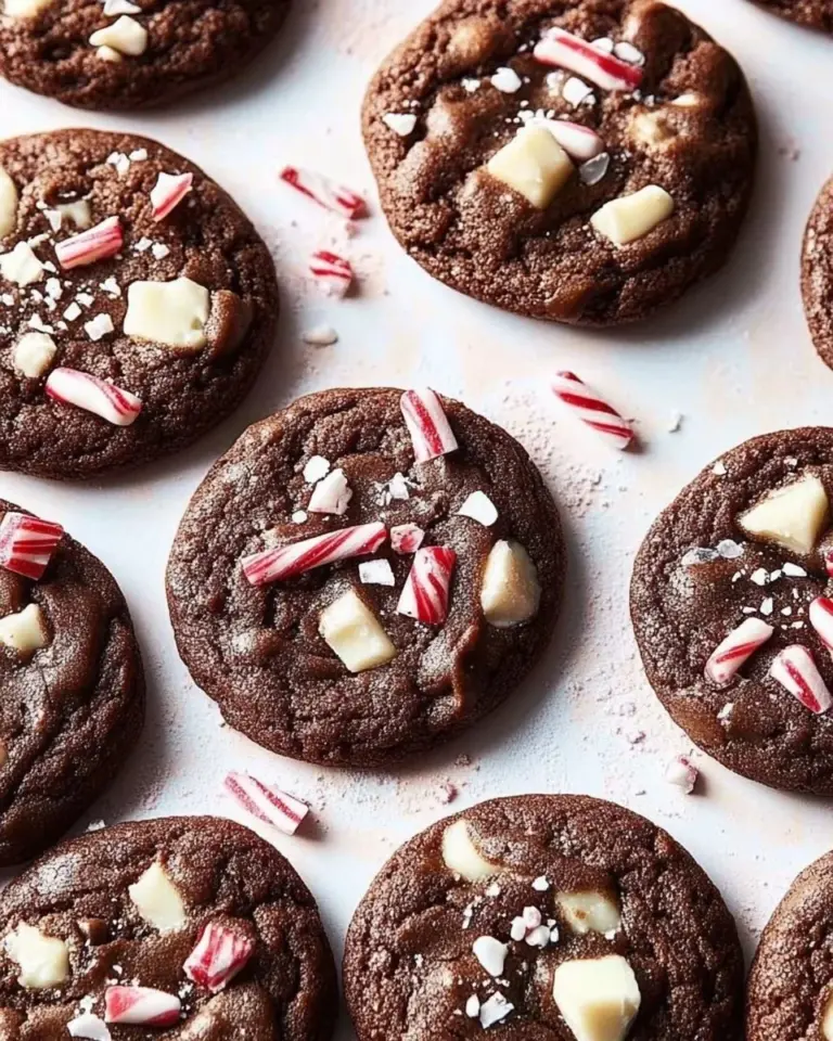 Delicious peppermint bark cookies made from cake mix, perfect for the holidays.