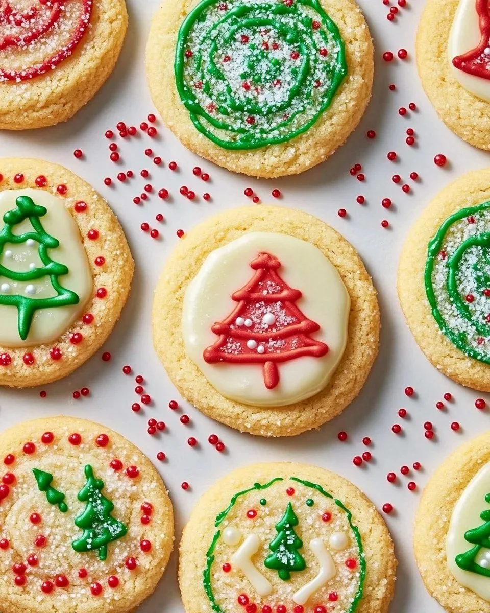 Pillsbury Sugar Cookie Stacks displayed on a festive plate