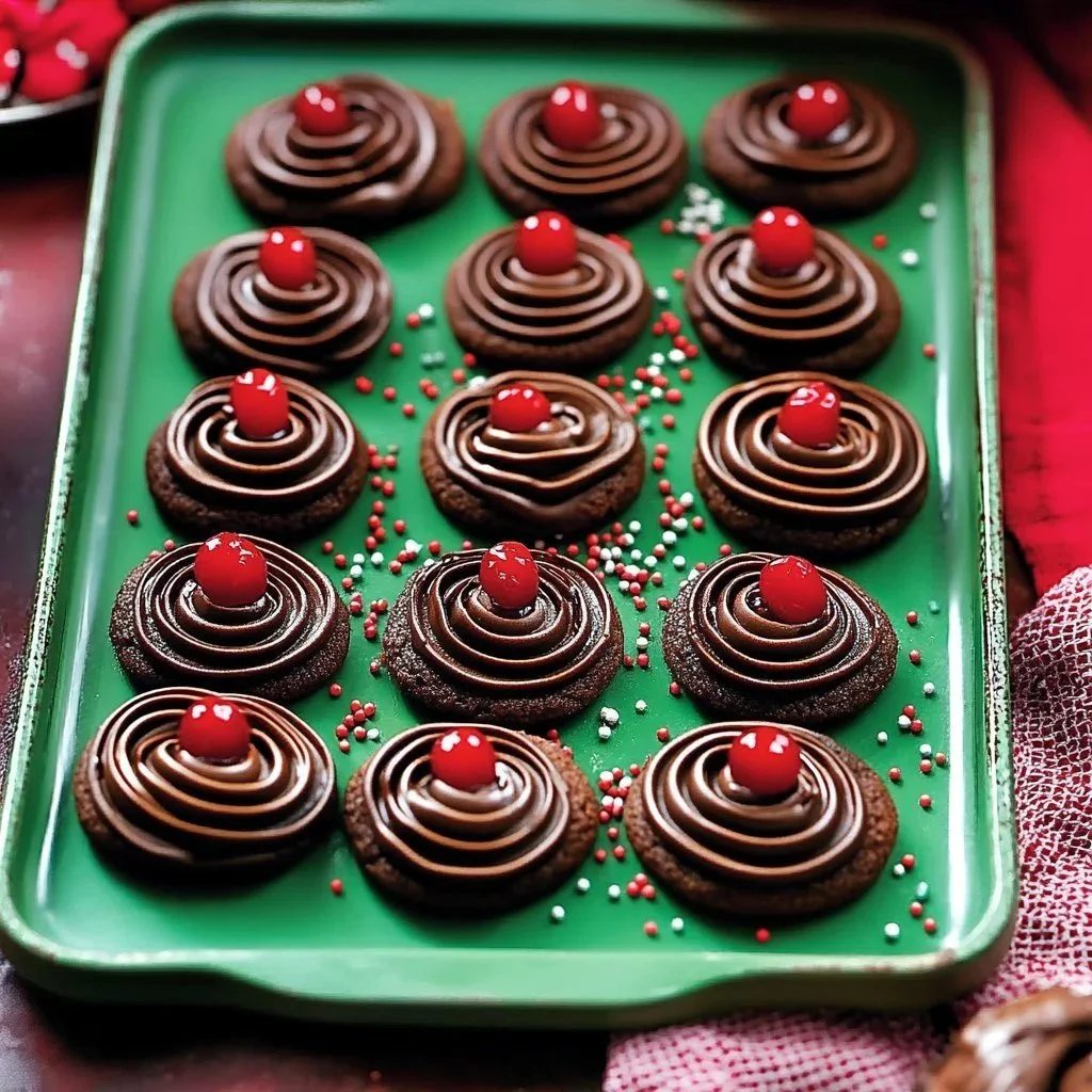 Delicious piping chocolate butter cookies on a plate ready to serve