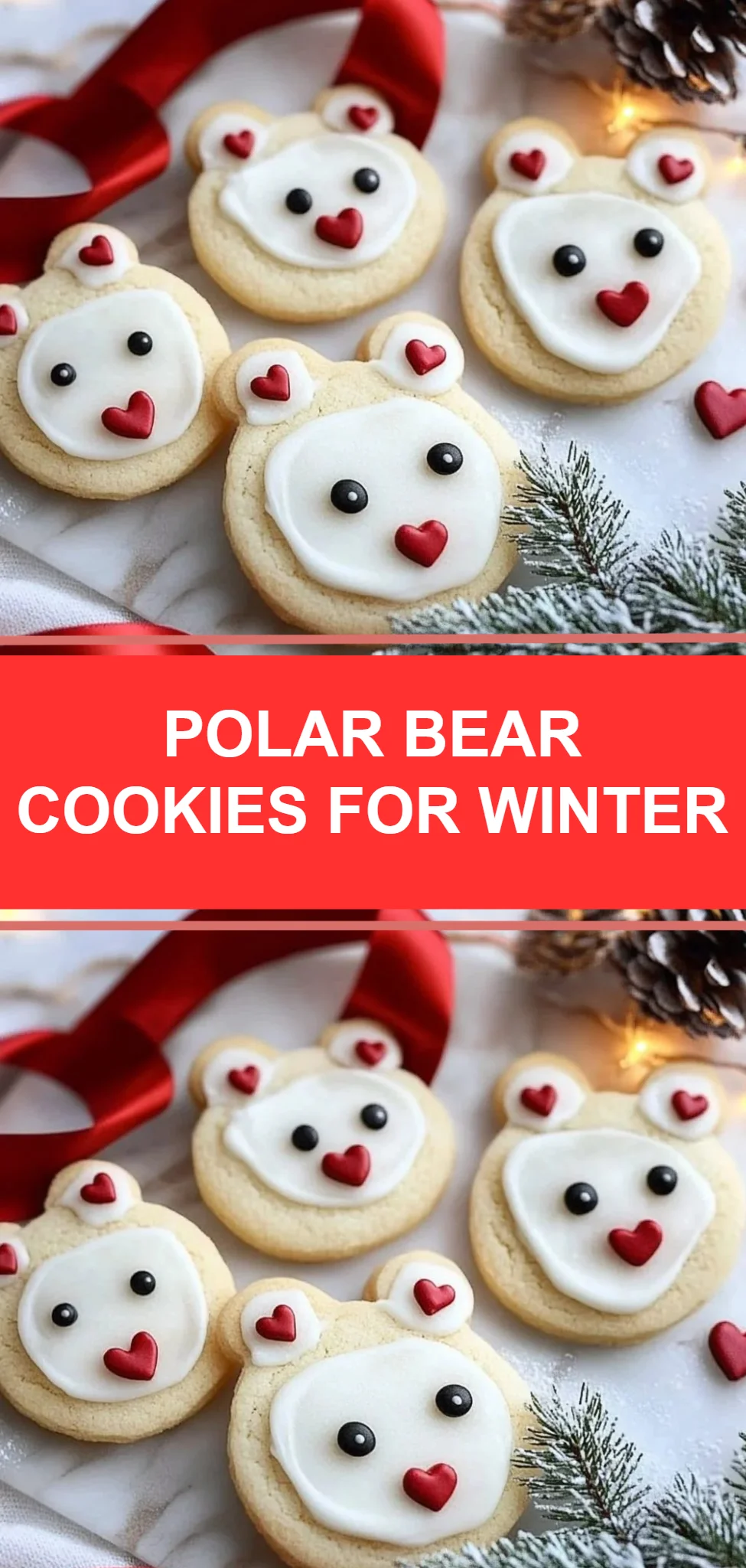 Polar Bear Cookies for Winter