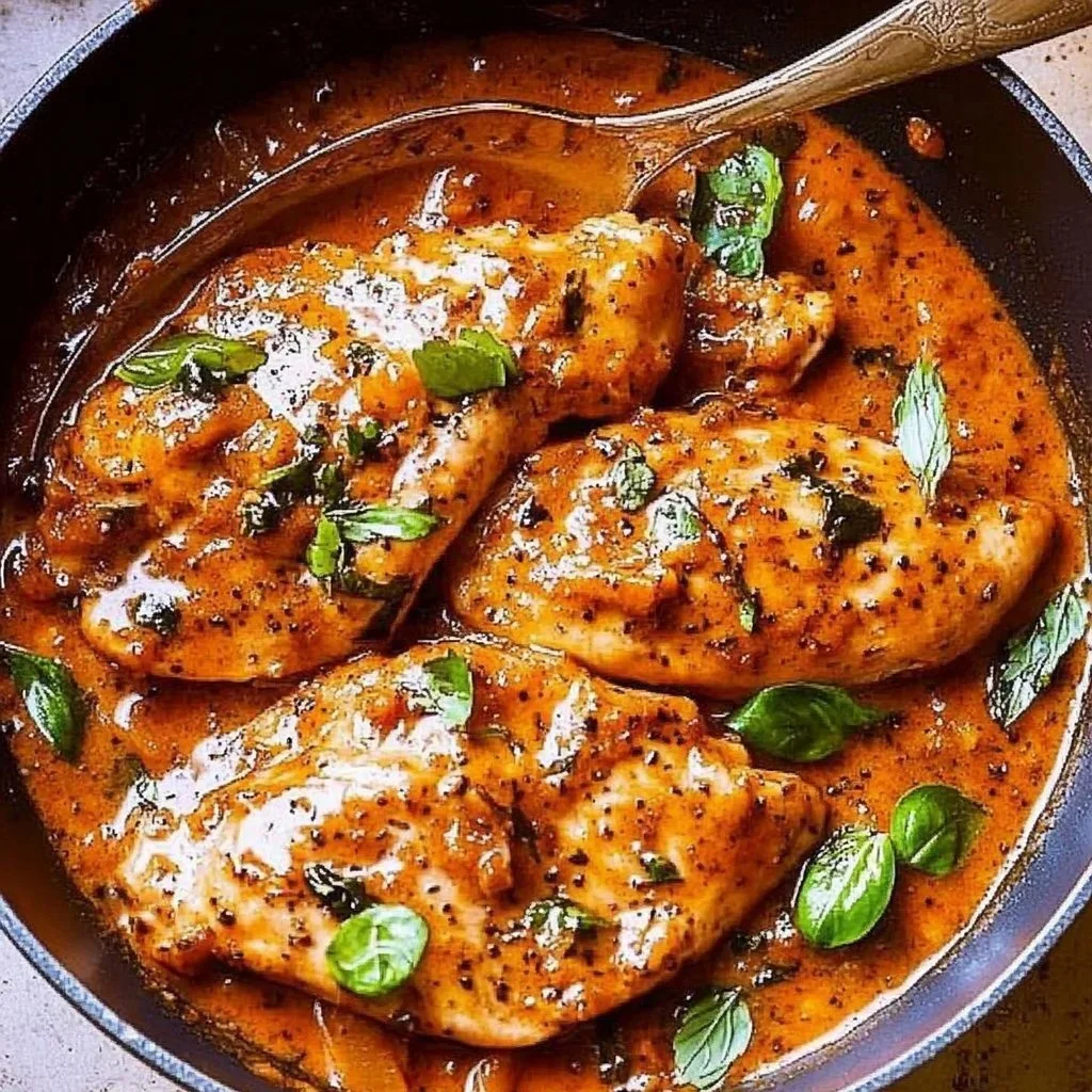 Delicious Marry Me Chicken dish served with sides and garnished for a romantic meal.