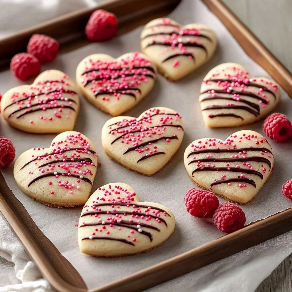 Fresh raspberry glazed sugar cookies on a plate