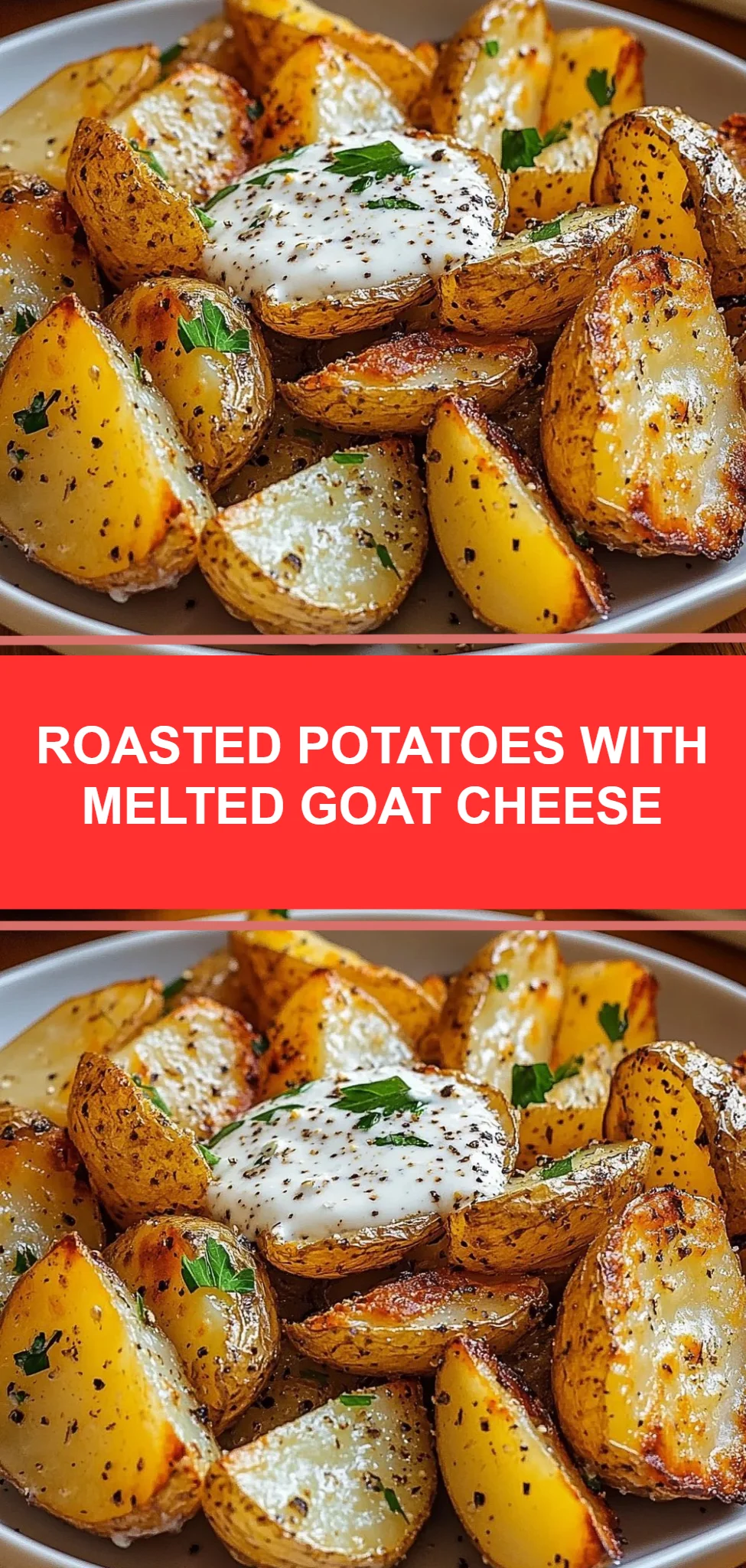 Roasted Potatoes with Melted Goat Cheese