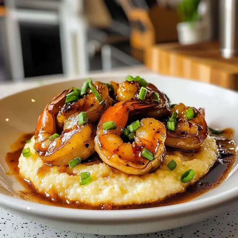 Delicious shrimp and grits served in a bowl, showcasing the savory Southern dish.