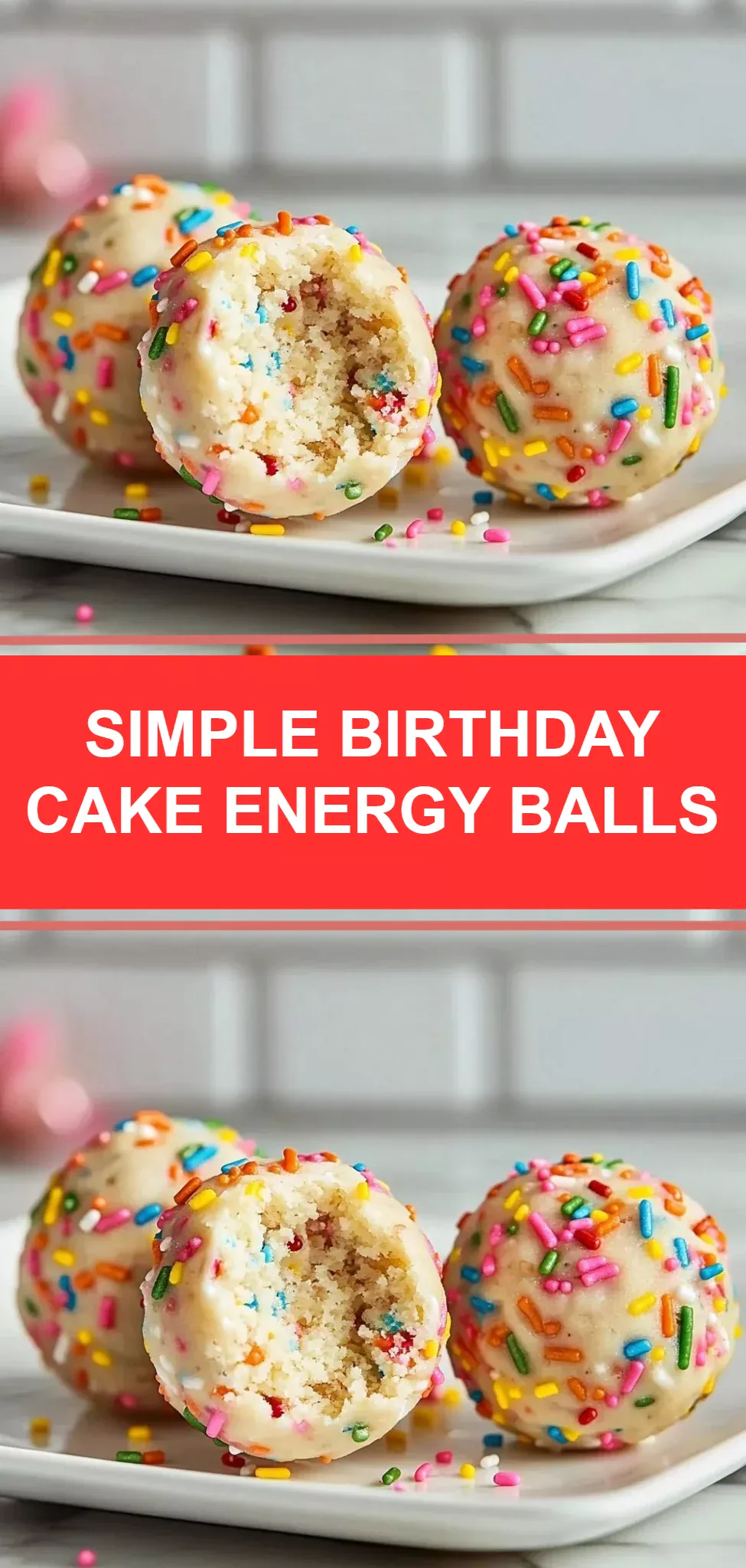 Simple Birthday Cake Energy Balls