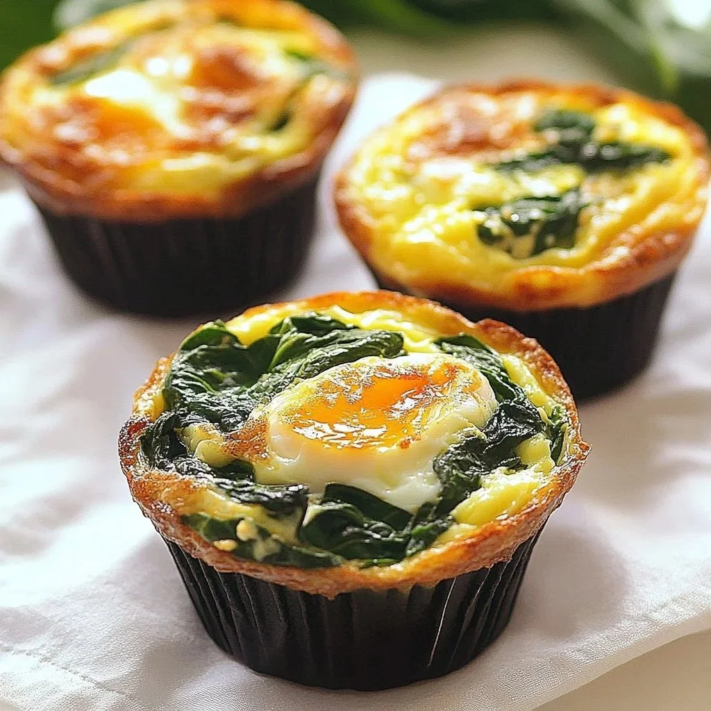 Spinach Stuffed Egg Muffin Cups fresh out of the oven