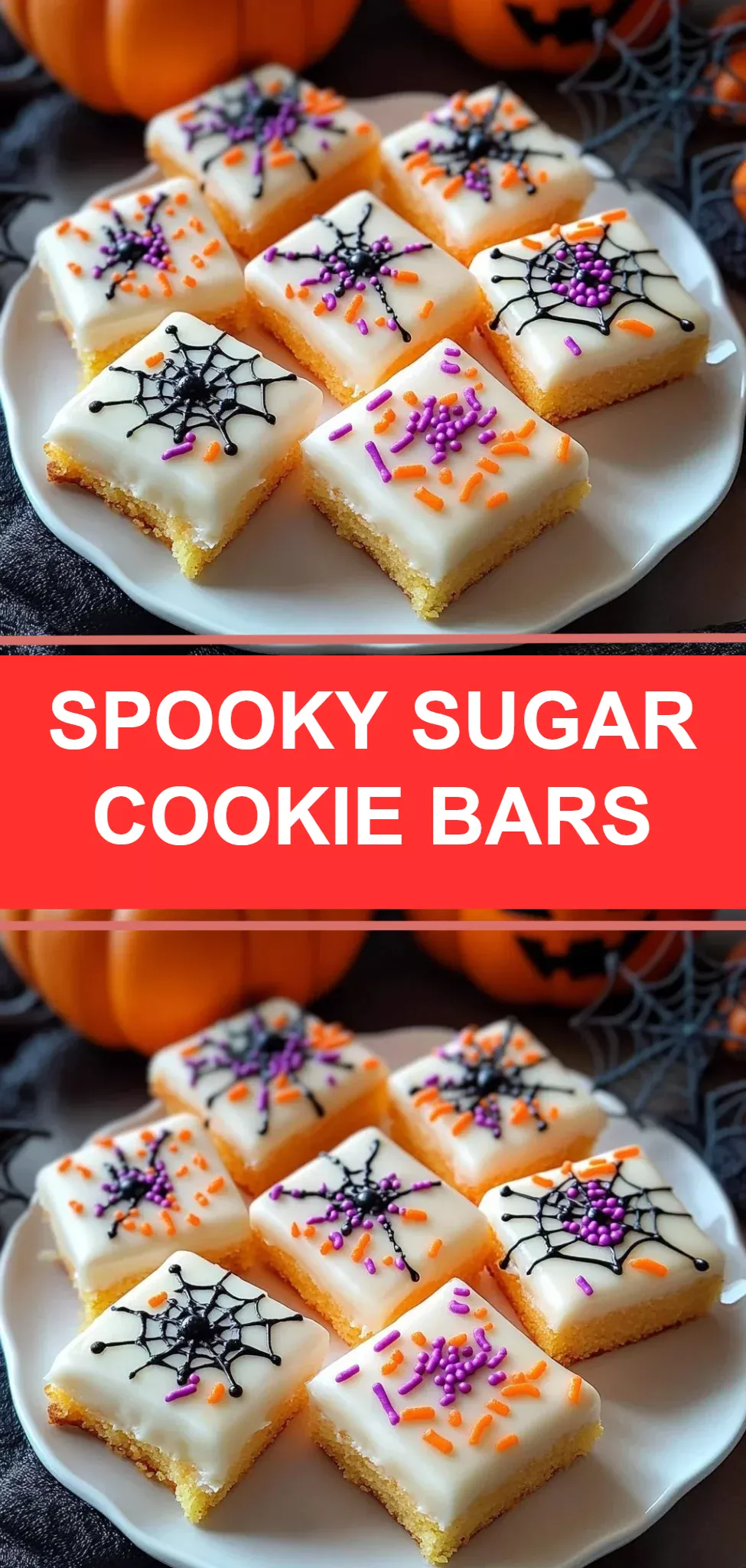 Spooky Sugar Cookie Bars