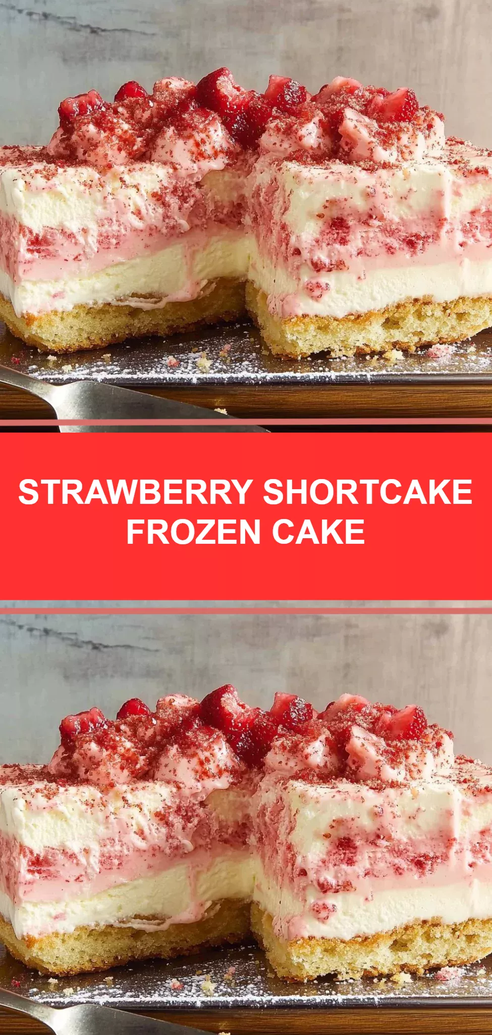 Strawberry Shortcake Frozen Cake