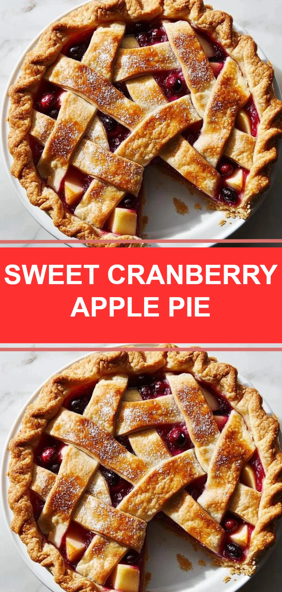 Sweet Cranberry Apple Pie
