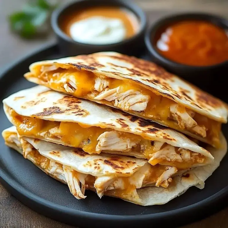 Homemade Taco Bell chicken quesadilla with melted cheese and grilled chicken