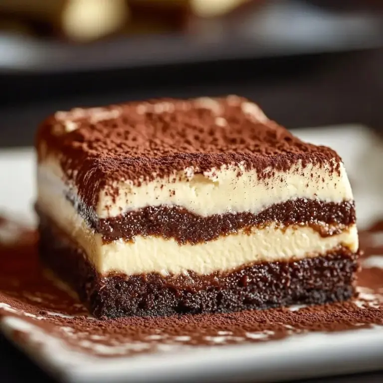 Tiramisu Brownies with a rich chocolate and coffee flavor infusion